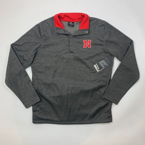 Colosseum Nebraska Huskers Sweatshirt Mens M Medium Grey Long Sleeve Pullover - Picture 2 of 12